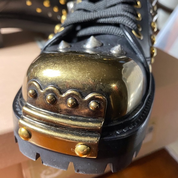 MIU MIU Studded Combat Boot NEW Black size EU 40 - Picture 9 of 13